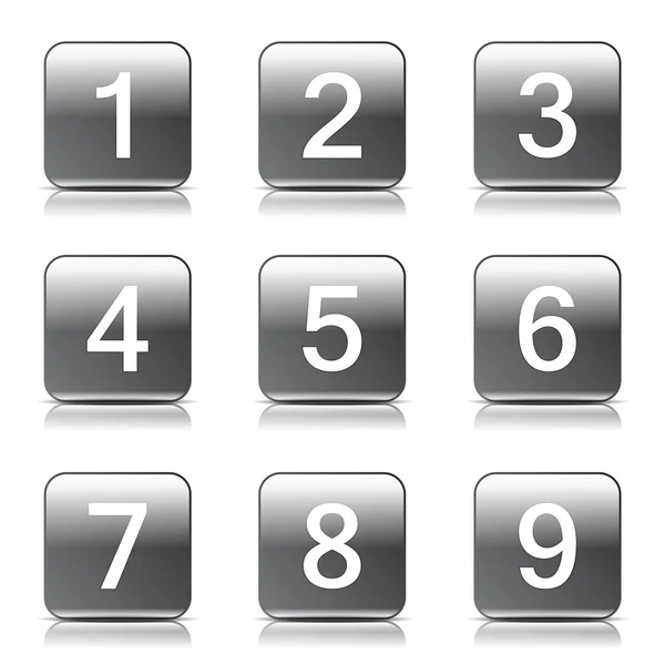 Numbers Counting Icon Set — Stock Vector