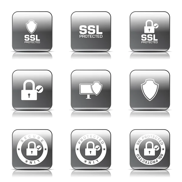 Webdesign pictogram Internet bescherming — Stockvector