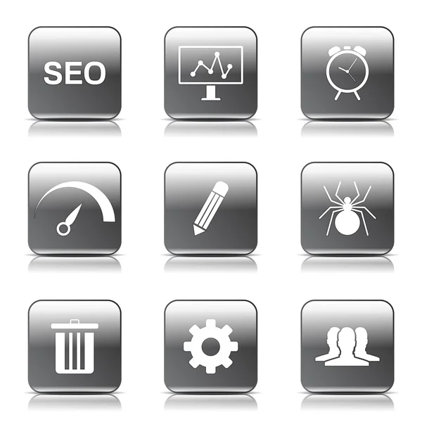 SEO Internet Sign Icon Set — Stock Vector