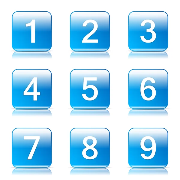 Numbers Counting Icon Set — Stock Vector