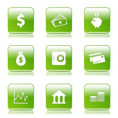 Finans bankacılık Icon set