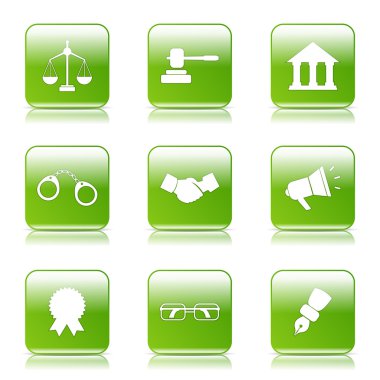 Hukuk işareti Icon set