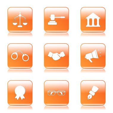 Hukuk işareti Icon set