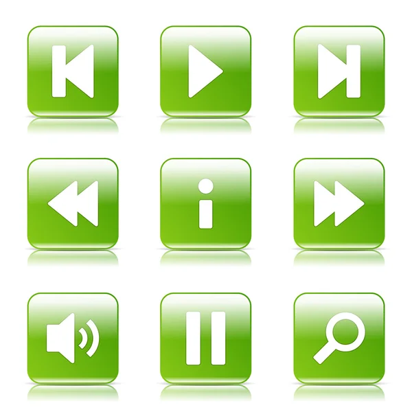 Multimedia Controller Icon Set — Stock Vector