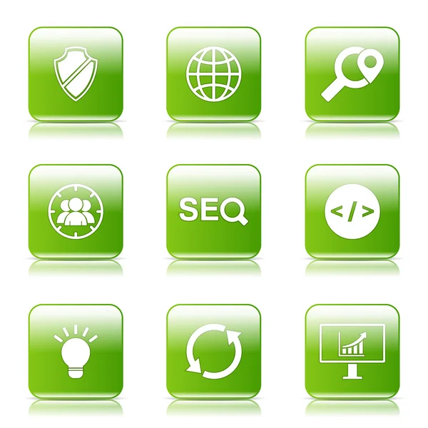 SEO internet işareti Icon set — Stok Vektör