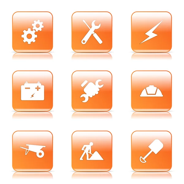 Symbolset für Bauwerkzeuge — Stockvektor