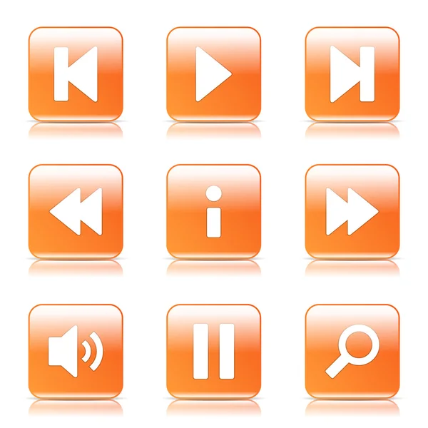 Multimedia controller pictogrammenset — Stockvector