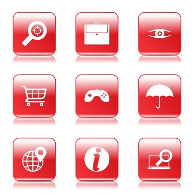 SEO internet işareti Icon set