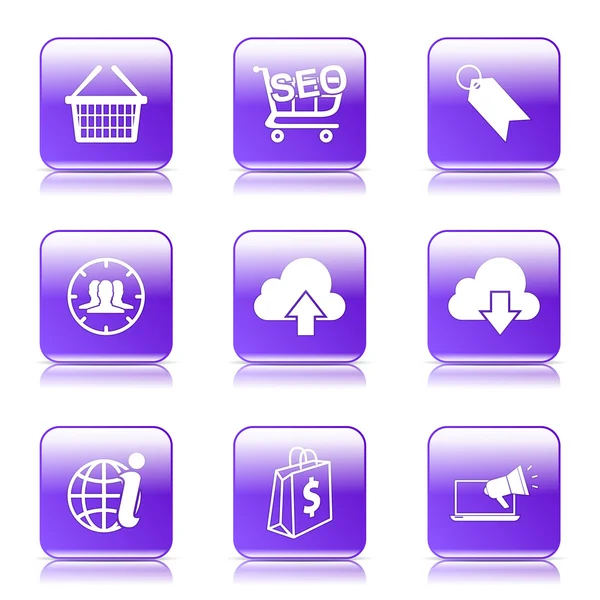 Conjunto de ícones de sinal de internet SEO —  Vetores de Stock