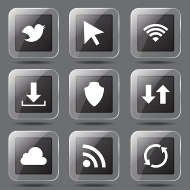 Web internet Sosyal Icon set