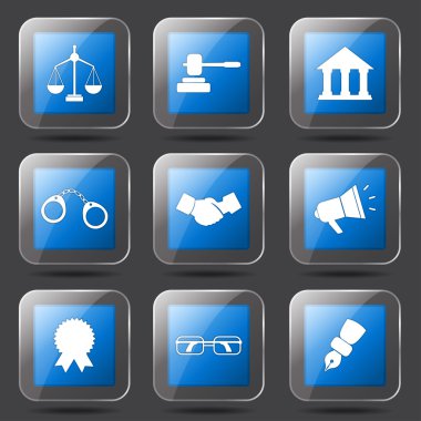 Hukuk işareti Icon set