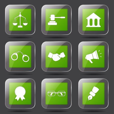 Hukuk işareti Icon set