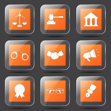 Hukuk işareti Icon set