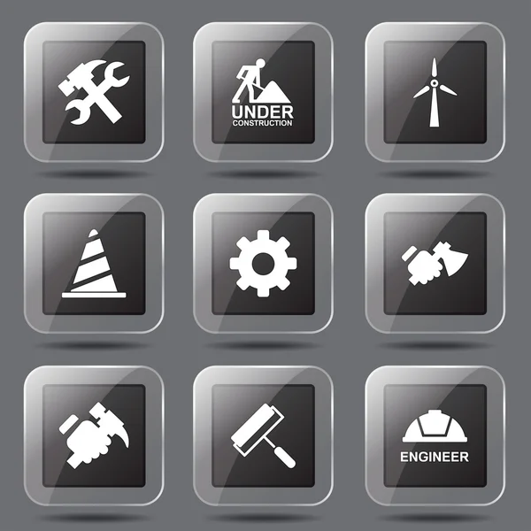 Conjunto de ícone de ferramentas de construção — Vetor de Stock
