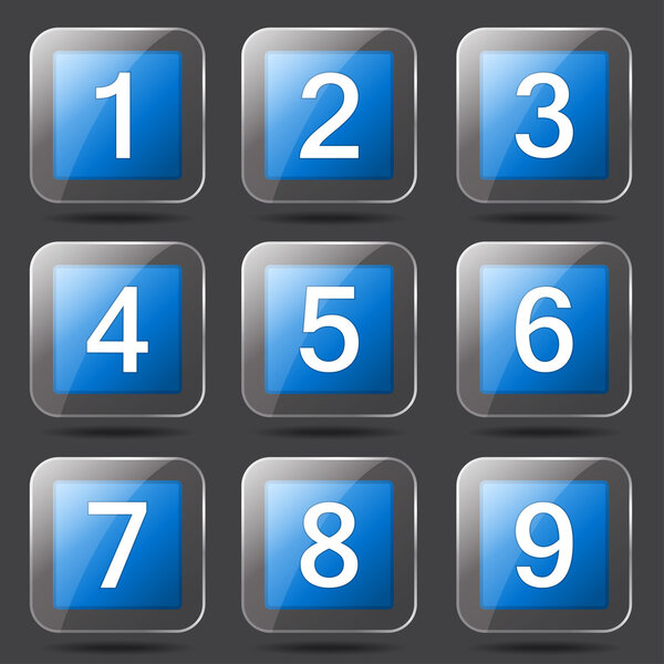 Набор значков для подсчета чисел

