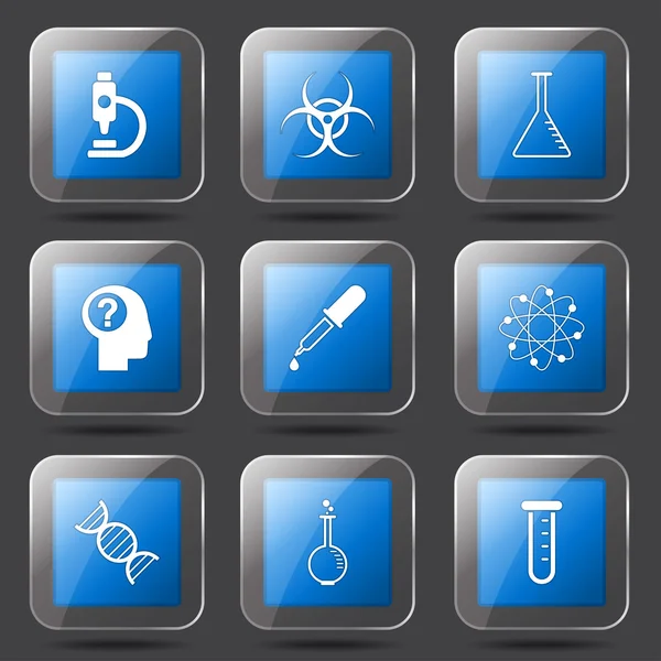 Conjunto de ícones de instrumentos científicos — Vetor de Stock