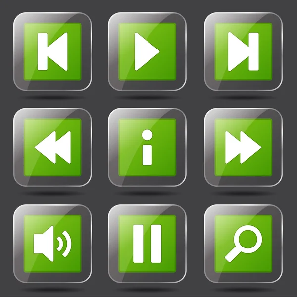 Multimedia Controller Icon Set — Stockvektor