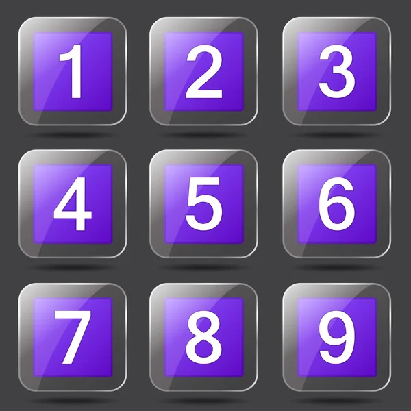 Conjunto de iconos de recuento de números — Archivo Imágenes Vectoriales