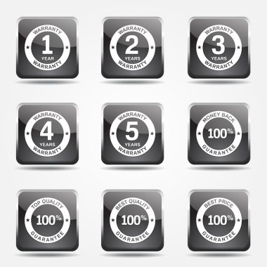 garanti garanti mühür Icon set
