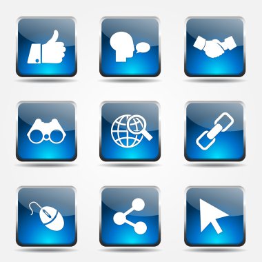 Sosyal Internet simge seti