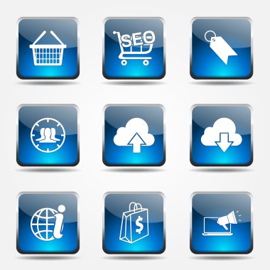 SEO internet işareti Icon set