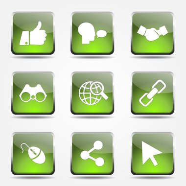 Sosyal Internet simge seti