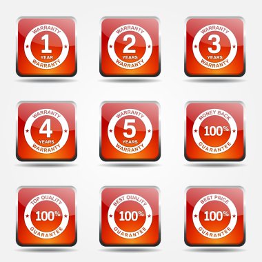 garanti garanti mühür Icon set