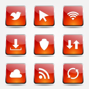 Web internet Sosyal Icon set