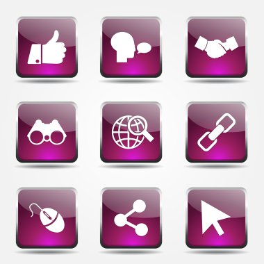 Sosyal Internet simge seti