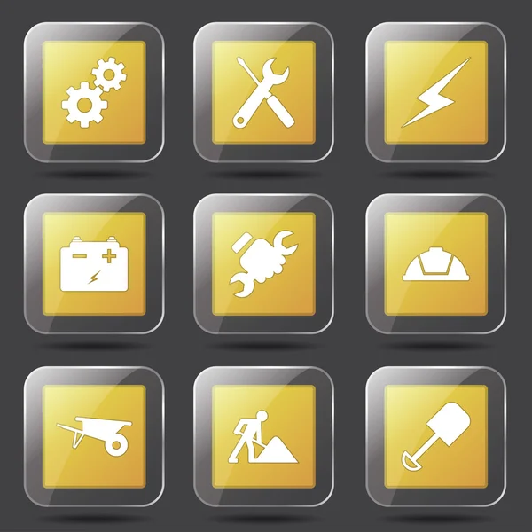 Construction Tools Icon Set — Stock Vector