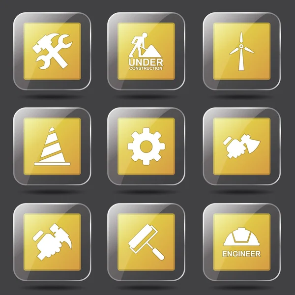 Construction Tools Icon Set — Stock Vector