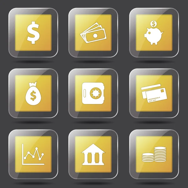 Finans bankacılık Icon set — Stok Vektör