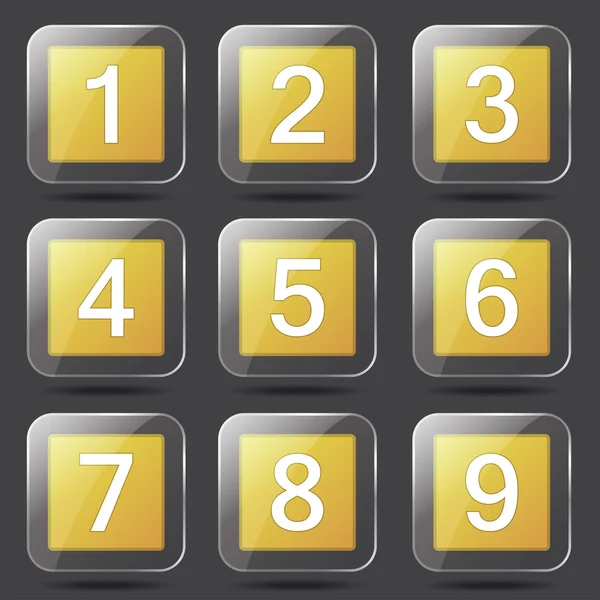 Zahlen-Zähl-Symbol gesetzt — Stockvektor
