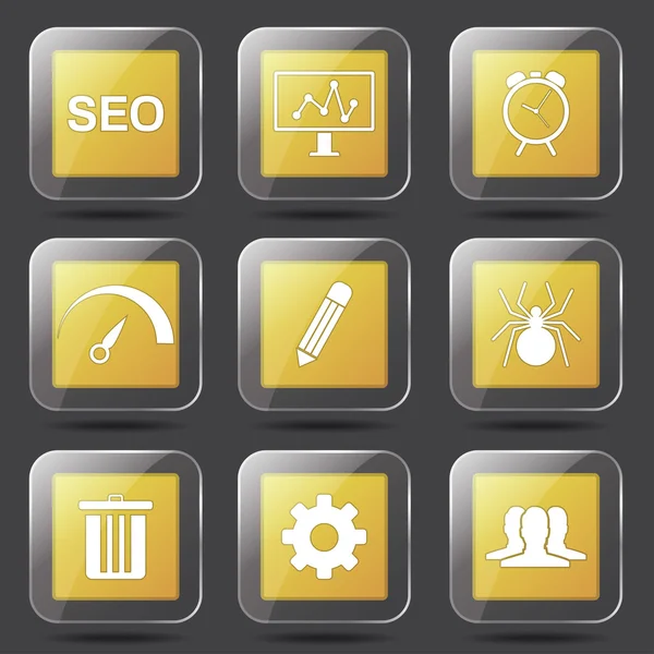 SEO internet işareti Icon set — Stok Vektör