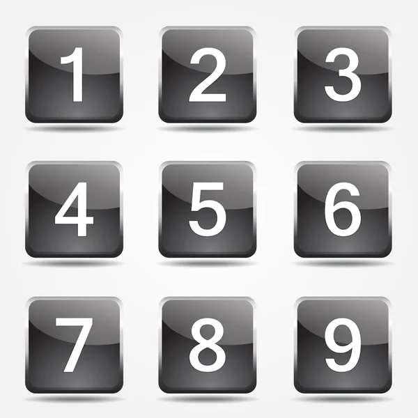 Numery licząc zestaw ikon — Wektor stockowy