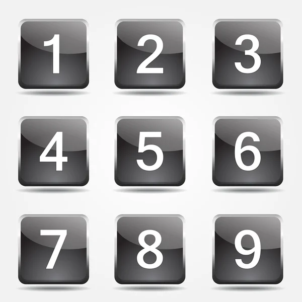 Numbers Counting Icon Set — Stock Vector