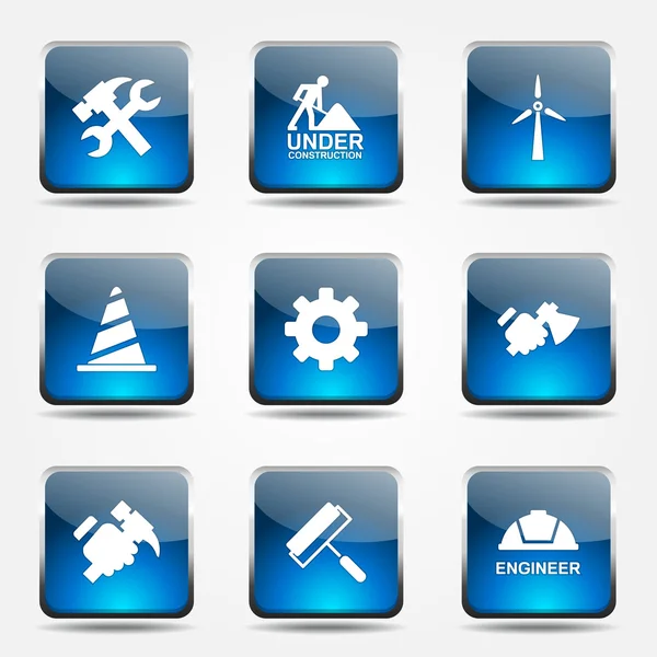 Construction Tools Icon Set — Stock Vector