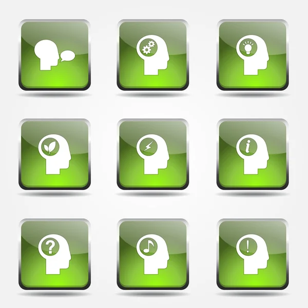 Piense Web Internet Icon Set — Vector de stock