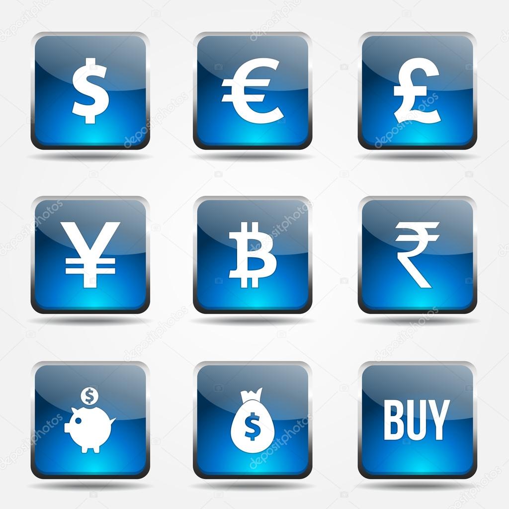 Currency Sign Icon Set
