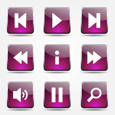 Çoklu ortam denetleyicisi Icon set