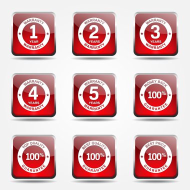 garanti garanti mühür Icon set