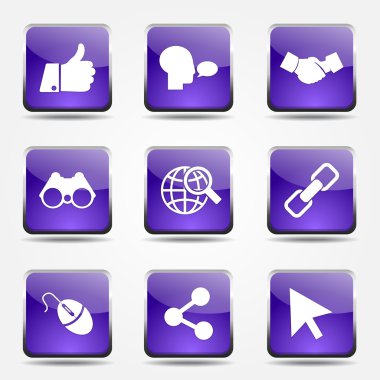 Sosyal Internet simge seti