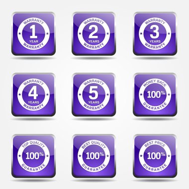 garanti garanti mühür Icon set