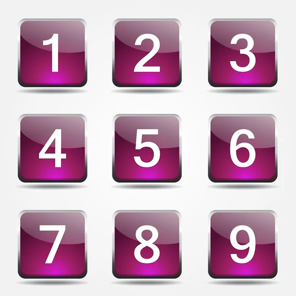 Numbers Counting Icon Set — Stock Vector