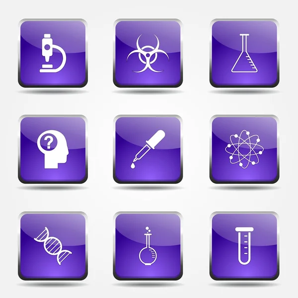 Science Instruments Icon Set — Stock Vector