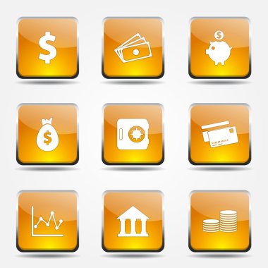 Finans bankacılık Icon set