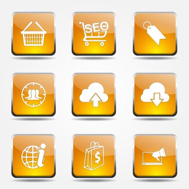 SEO internet işareti Icon set