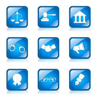 Hukuk işareti Icon set