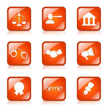 Hukuk işareti Icon set