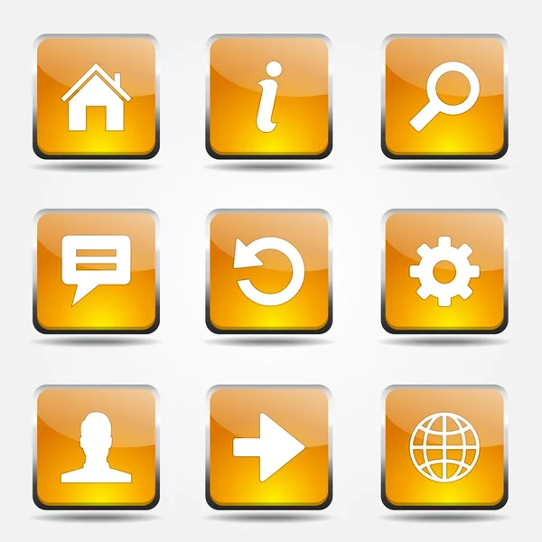 Juego de iconos de Internet Web — Archivo Imágenes Vectoriales